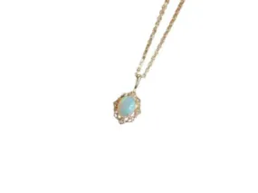 14K Gold Opal Necklace