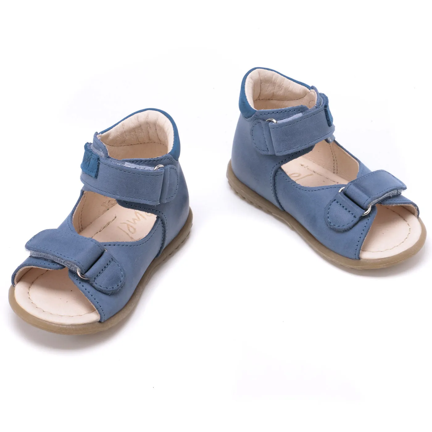 (2424-5) Emel blue velcro Sandals