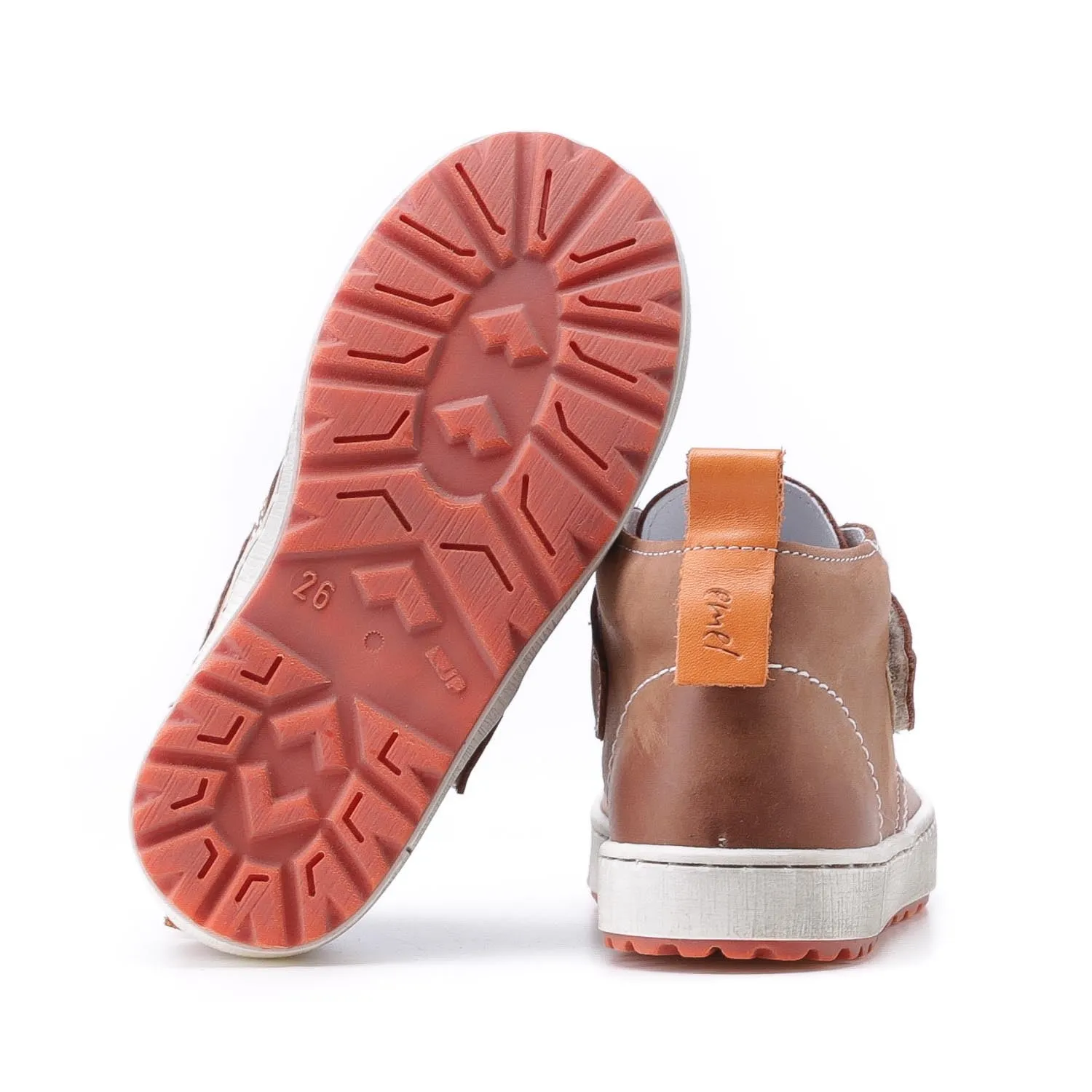 (2470-13 / 2489-13) Brown Velcro Trainers