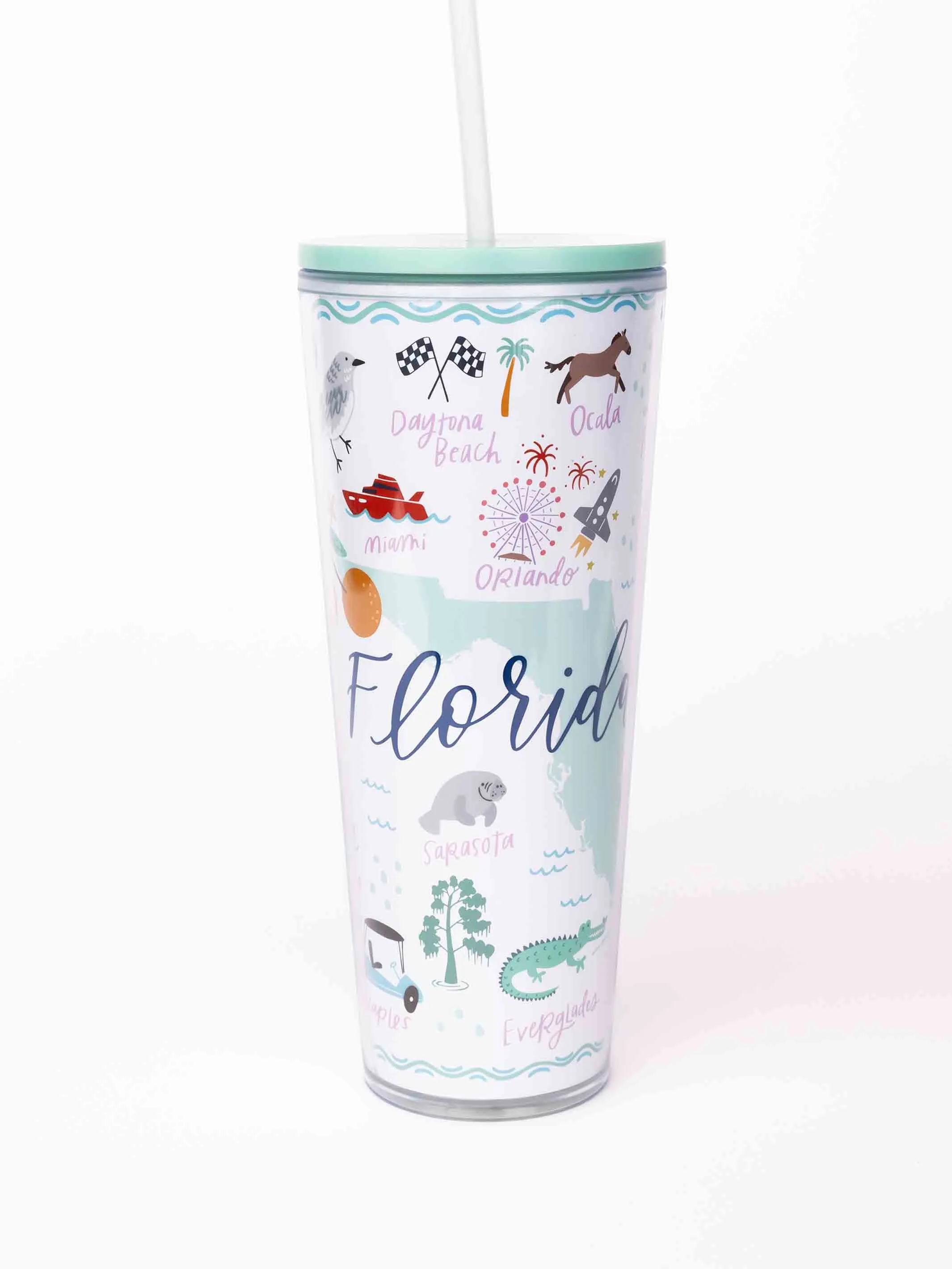 24oz Straw Tumbler | Florida