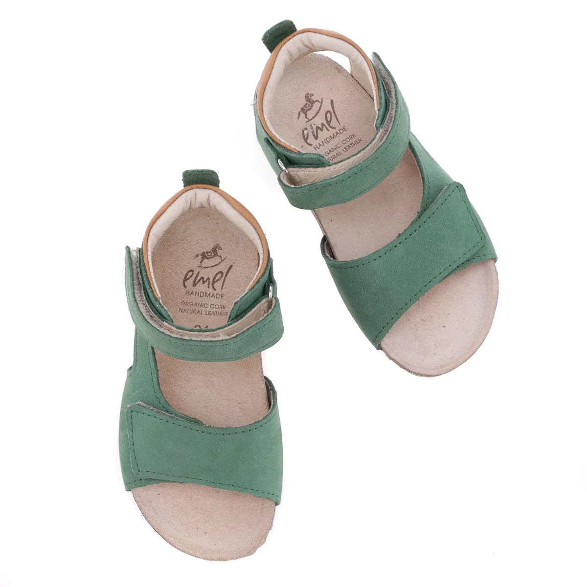 (2508-21/2509-21) Emel green velcro sandals