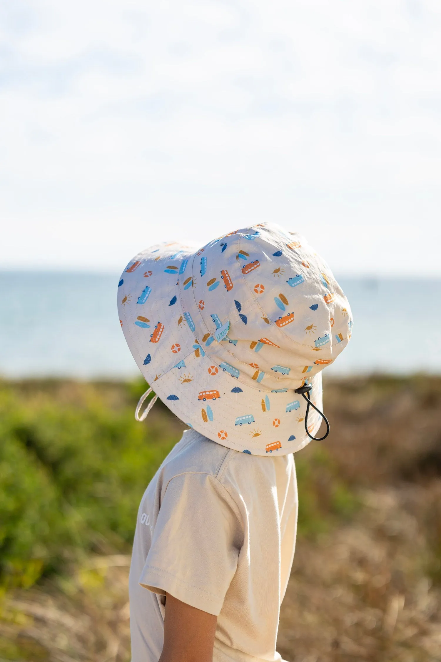 Acorn Wide Brim Bucket Hat - Sunrise Surf