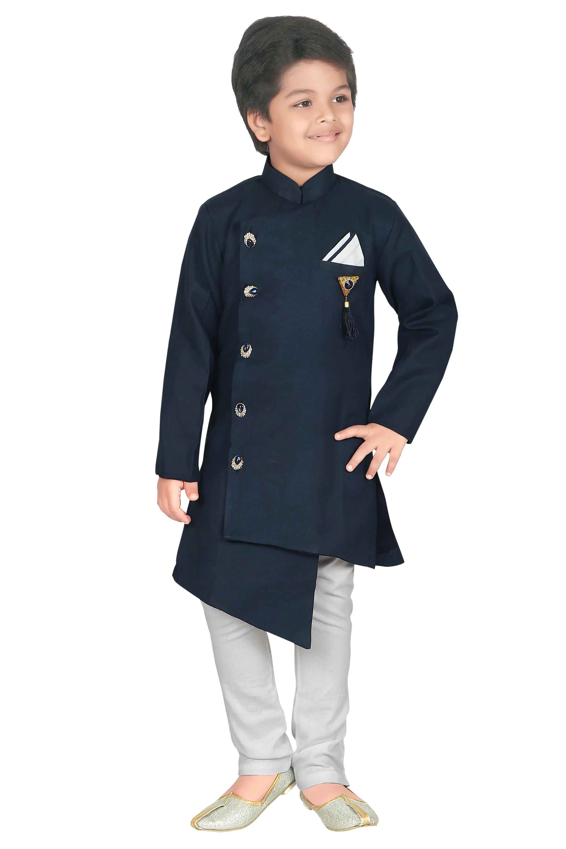 ahhaaaa ethnic wear Indo Western Kurta Pyjama Set for Boys