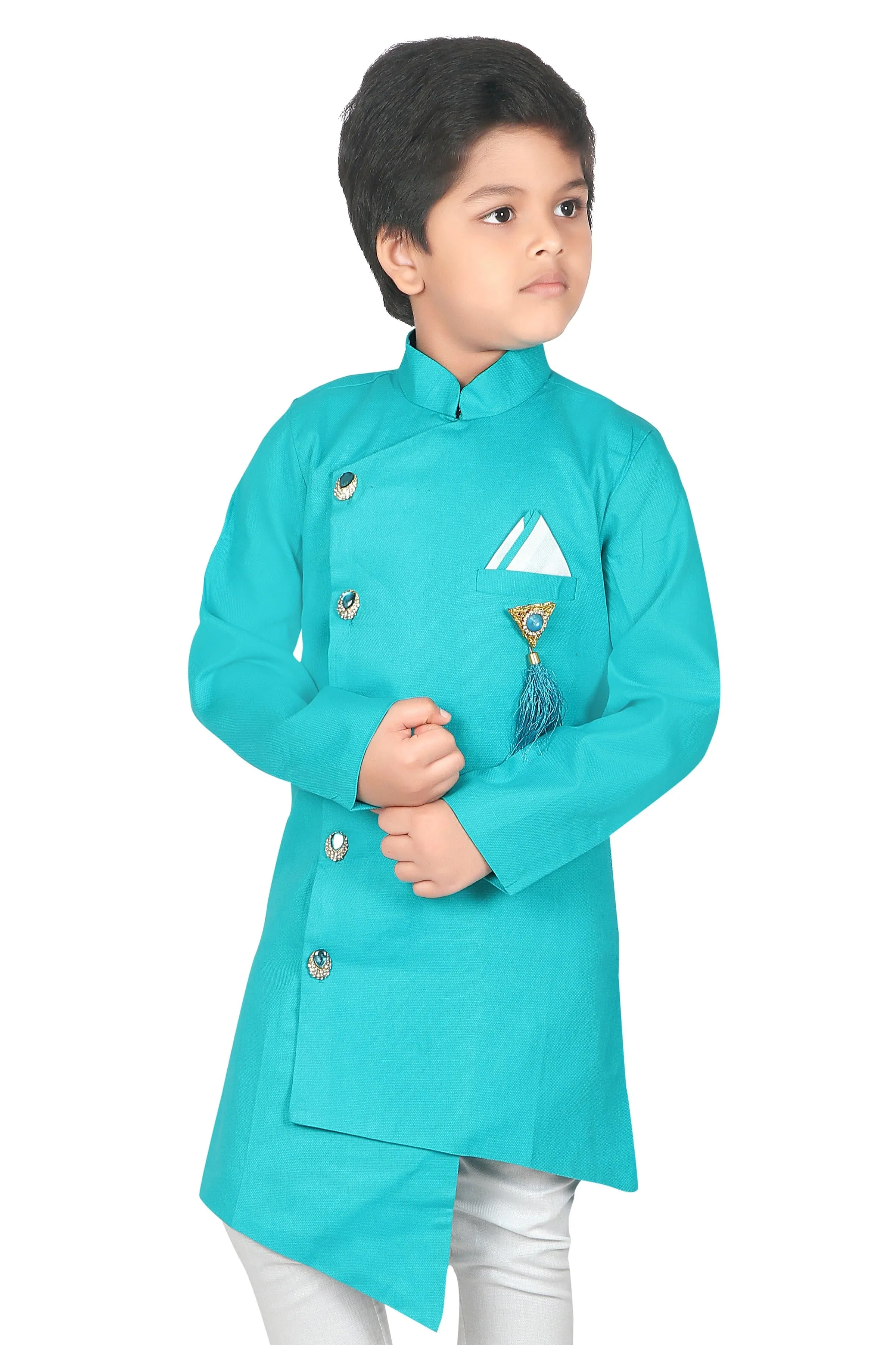 ahhaaaa ethnic wear Indo Western Kurta Pyjama Set for Boys