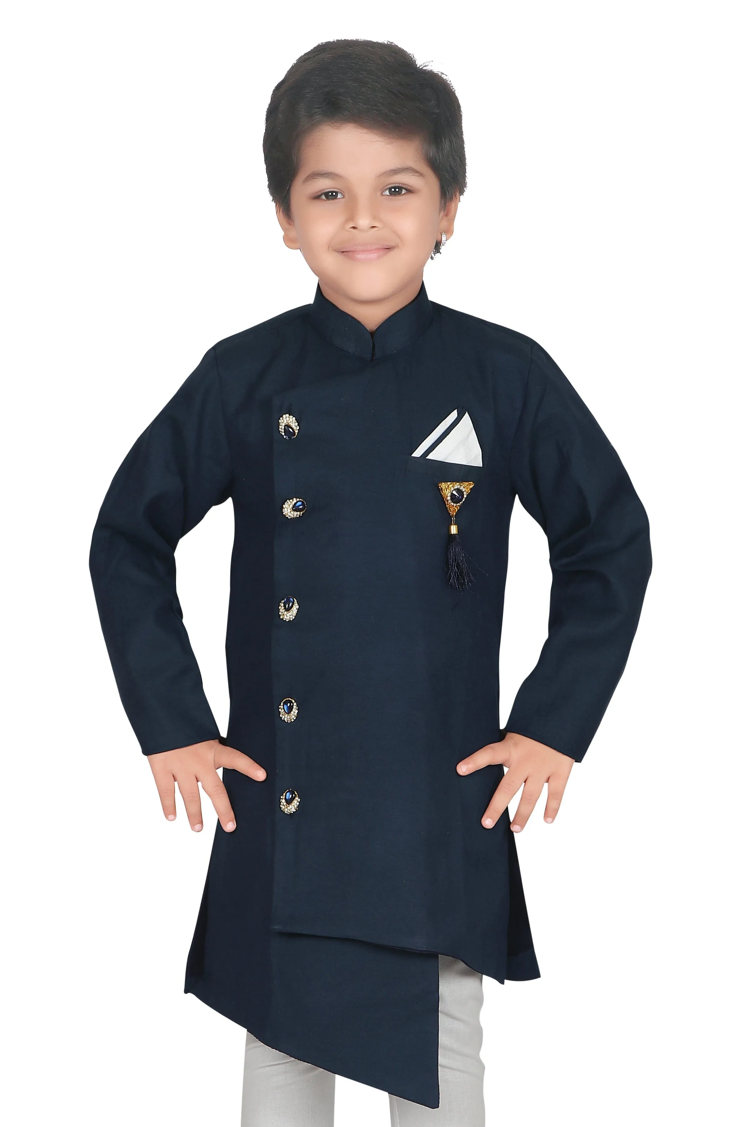 ahhaaaa ethnic wear Indo Western Kurta Pyjama Set for Boys