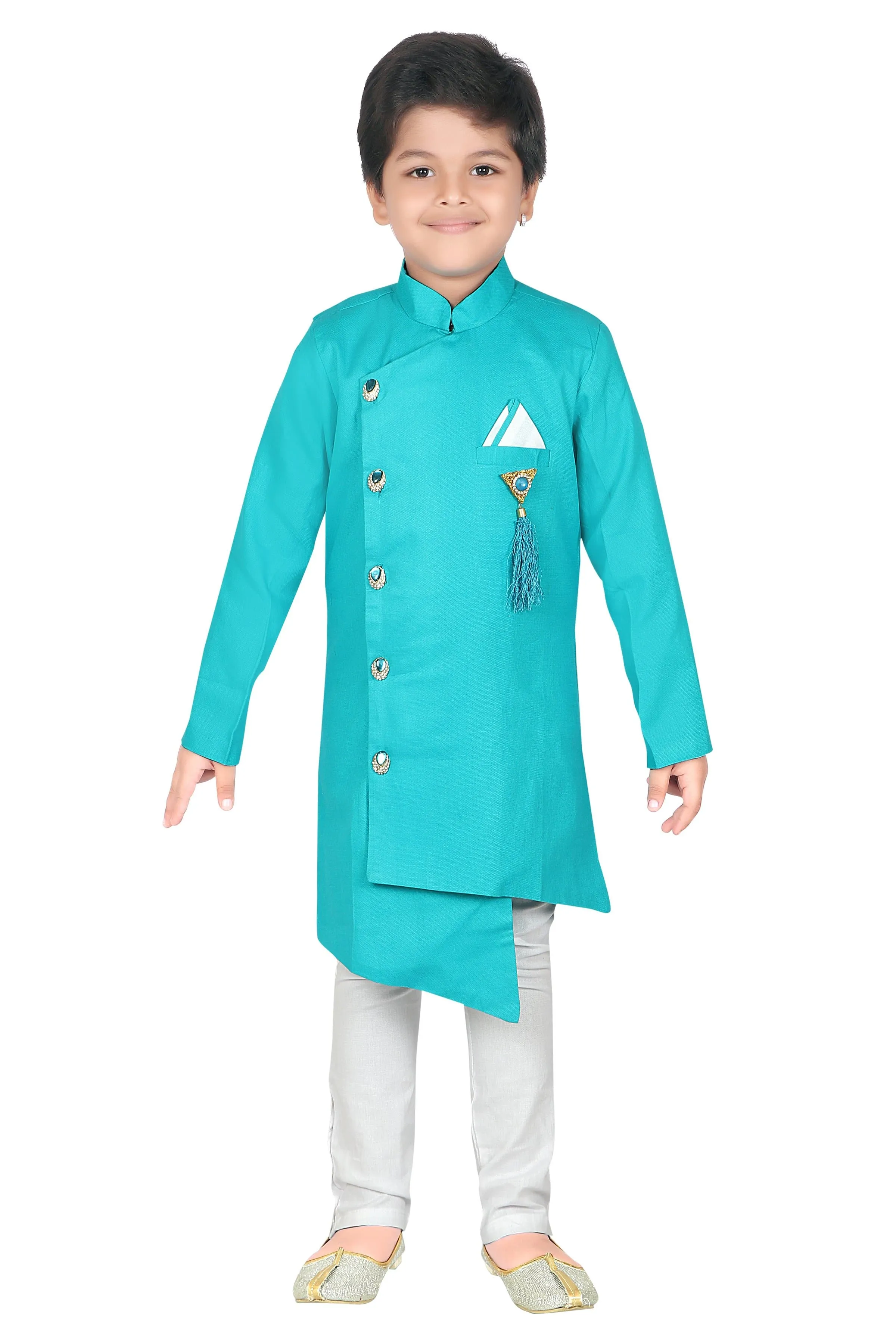 ahhaaaa ethnic wear Indo Western Kurta Pyjama Set for Boys