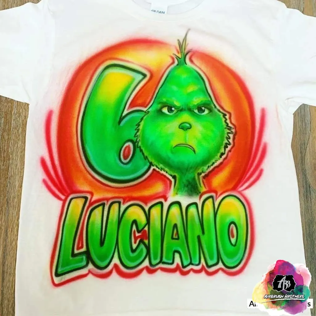 Airbrush Grinch Shirt Design