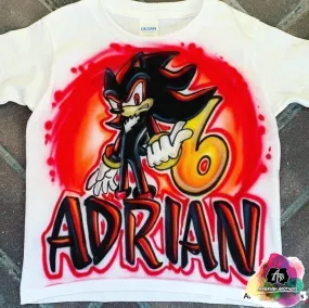 Airbrush Shadow the Hedgehog Shirt Design