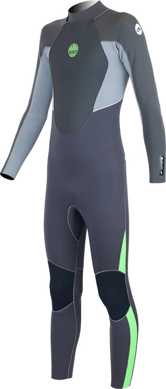 Alder Kids Stealth 5/4/3mm Full Wetsuit -JET