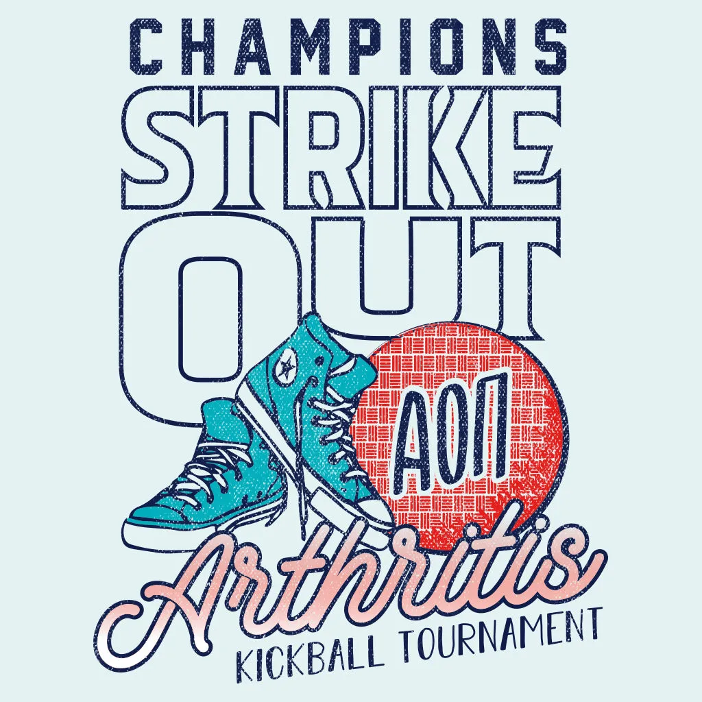 Alpha Omicron Pi Strike Out Arthritis Design