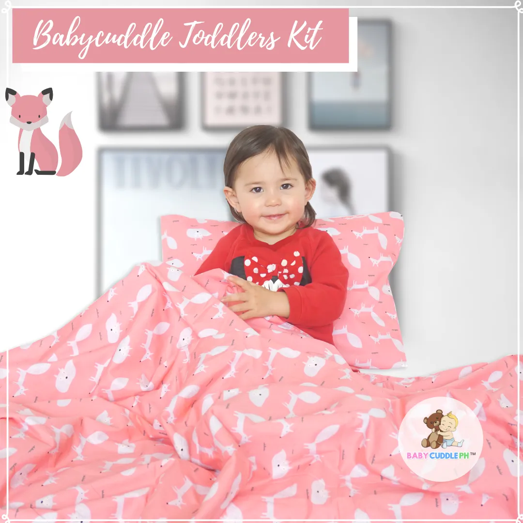 Baby Whale in Coral - Babycuddleph Toddlers kit (Pillow & Blanket)