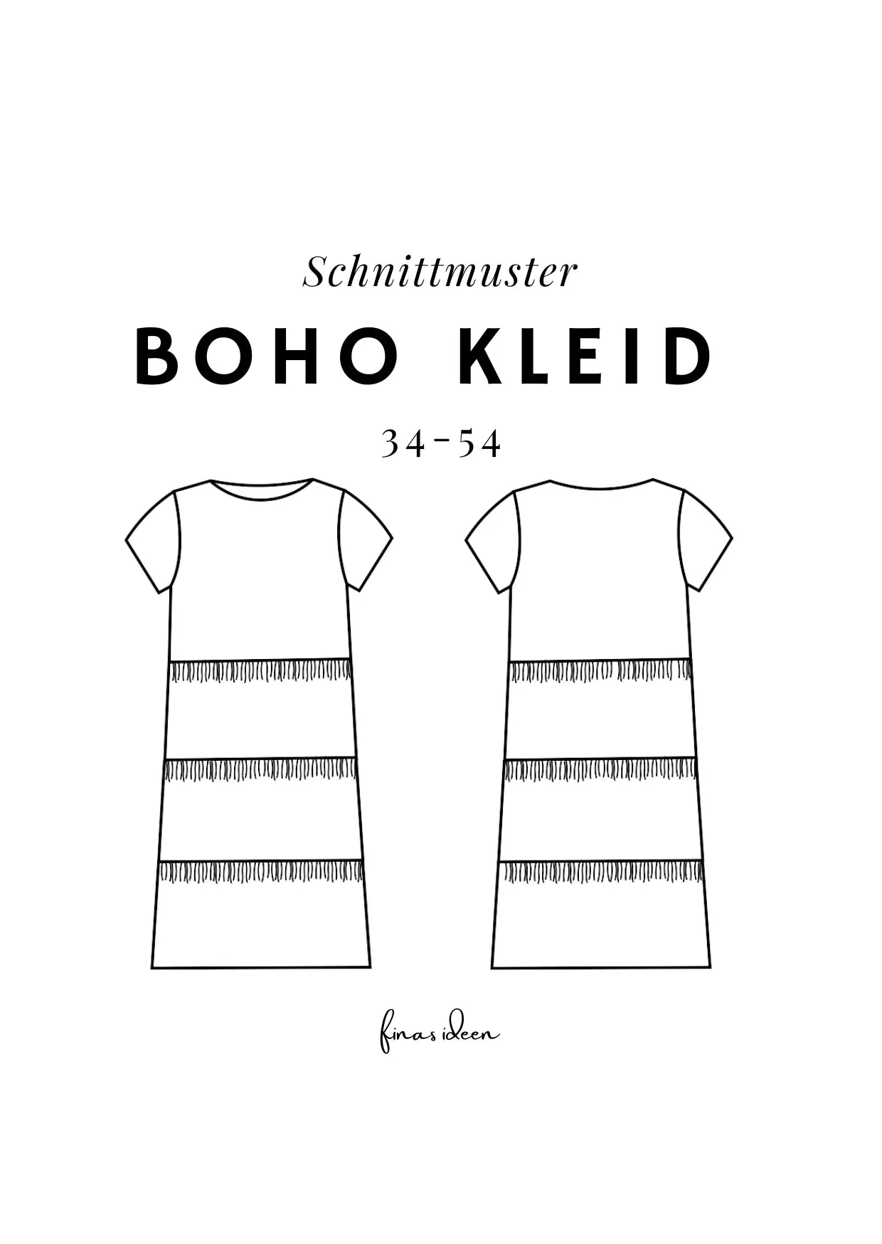 Basic Boho Kleid (Papierschnittmuster)