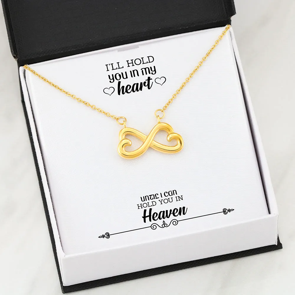 Beautiful Heart Infinity Necklace With Remembrance Heart Message Card