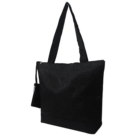 Black Glitter NGIL Canvas Tote Bag