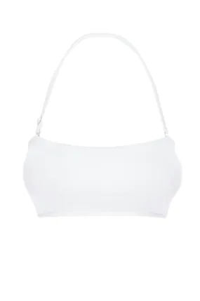 Bora Bora Bandeau Top - White Sand Crinkle