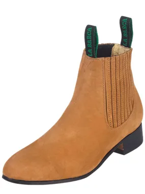 Botines Charros Clasicos de Piel Nobuck para Hombre 'La Barca' - ID: 218