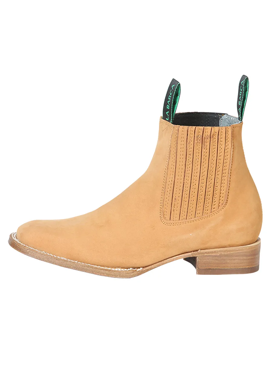 Botines Vaqueros Rodeo Clasicos de Piel Nobuck para Hombre 'La Barca' - ID: 126408