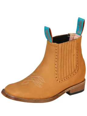 Botines Vaqueros Rodeo Clasicos de Piel Nobuck para Mujer 'La Barca' - ID: 126664