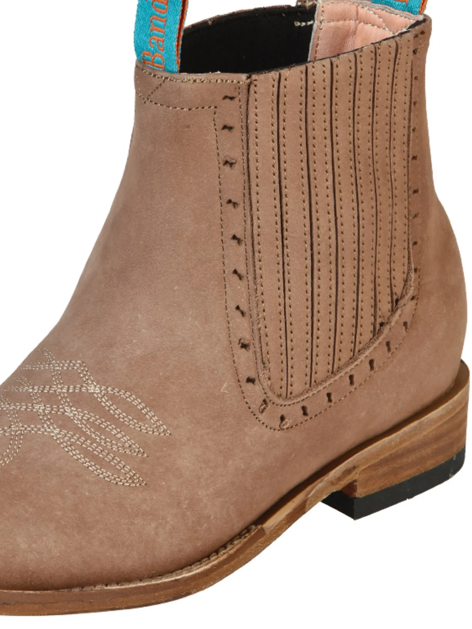 Botines Vaqueros Rodeo Clasicos de Piel Nobuck para Mujer 'La Barca' - ID: 126665