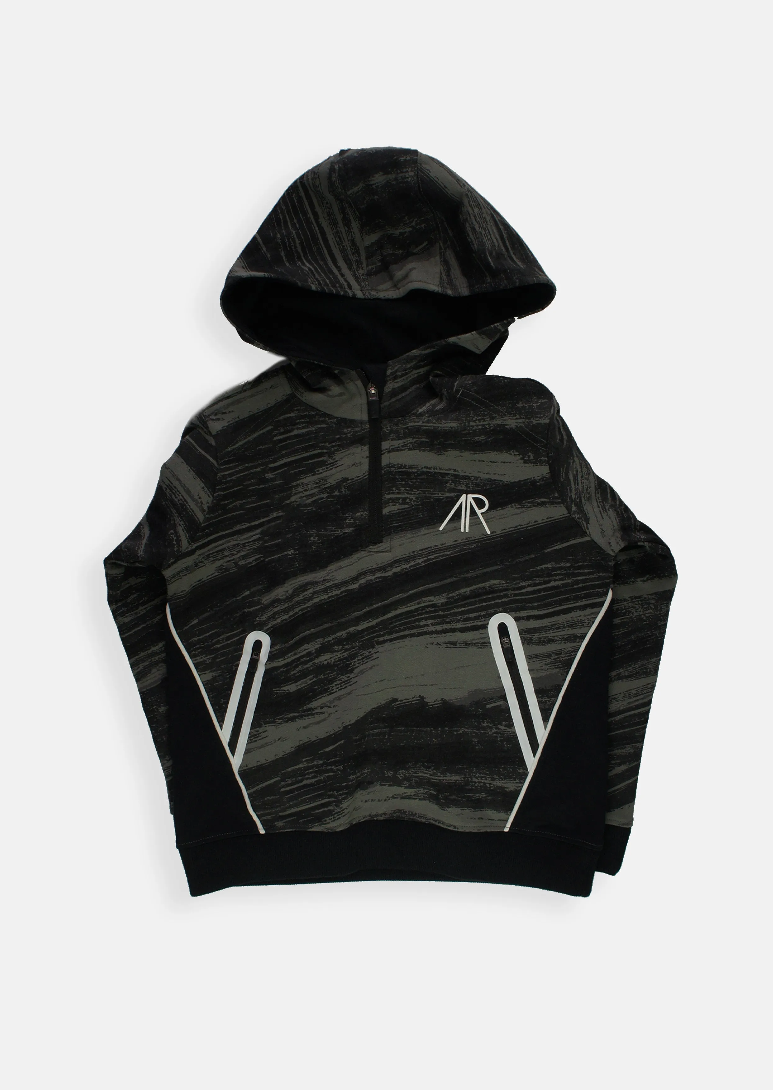 Boys Brushstroke Black Hood