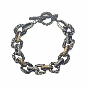 BRACELET Gold-tone and Silver-tone Links