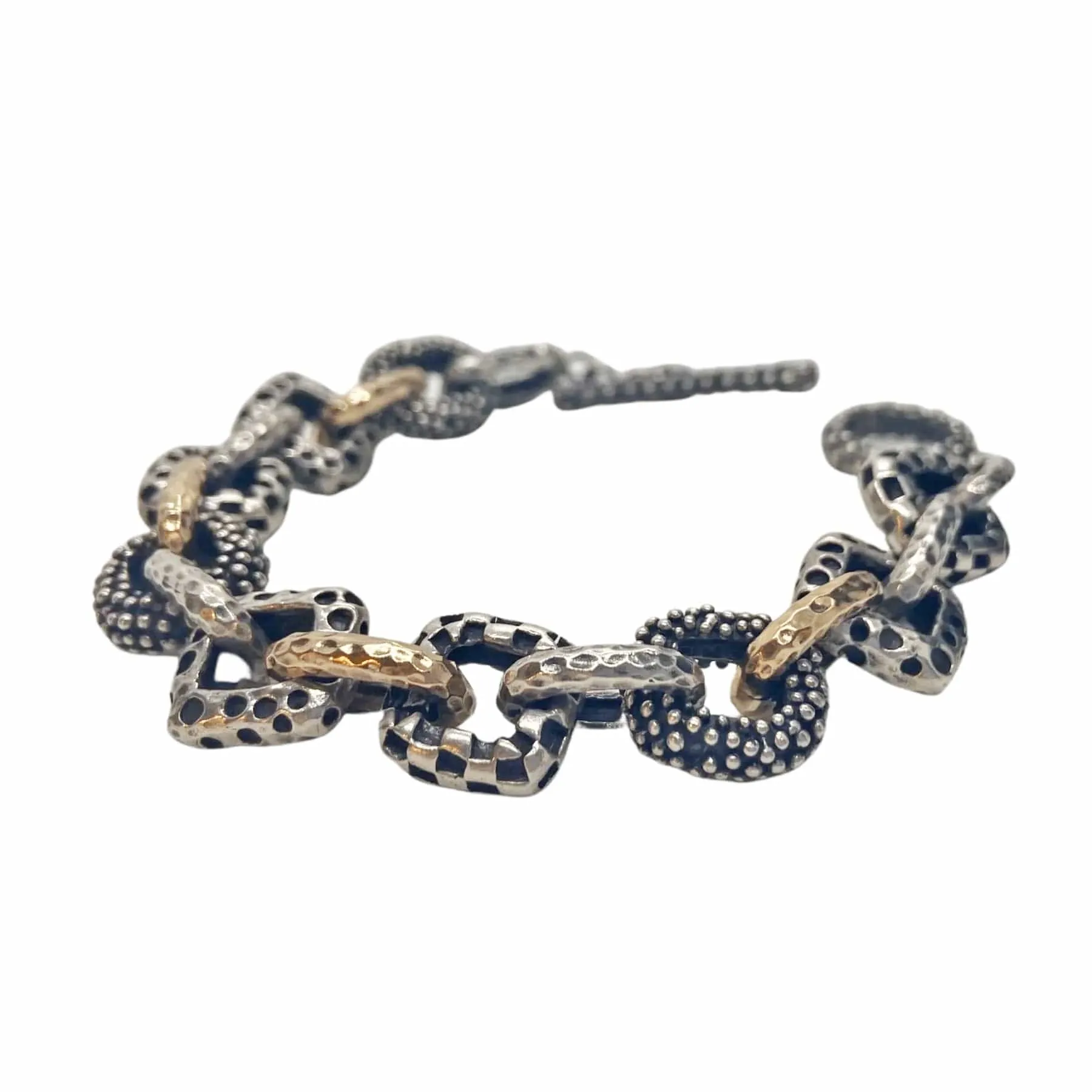 BRACELET Gold-tone and Silver-tone Links