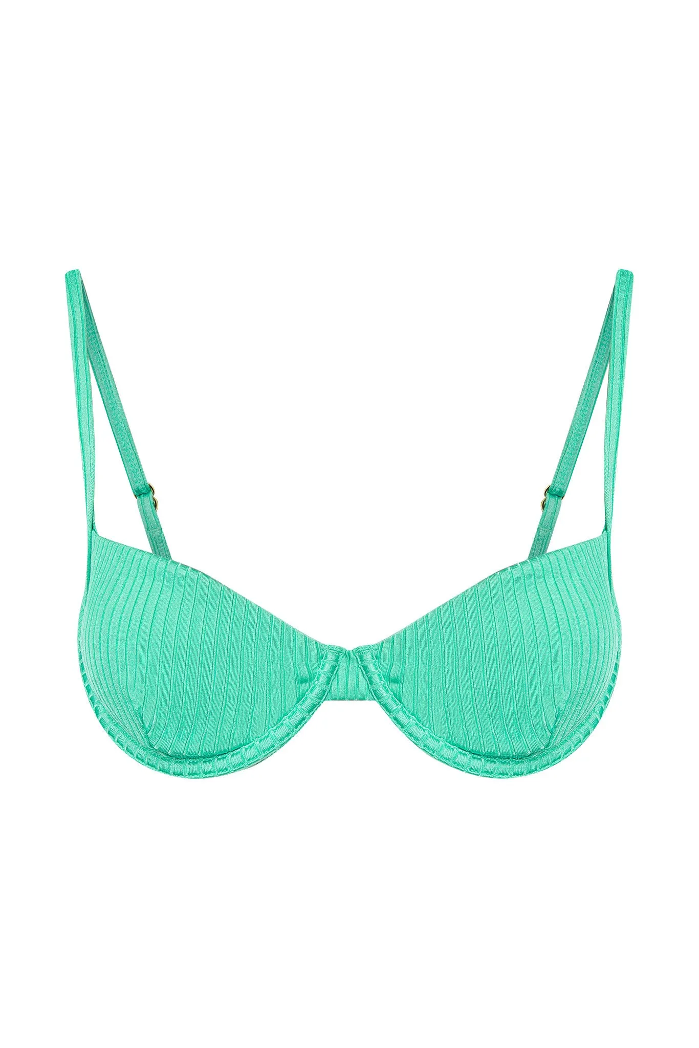 Capri Top - Turquoise Wide Rib