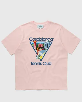 CASABLANCA La Joueuse Printed T Shirt Pink