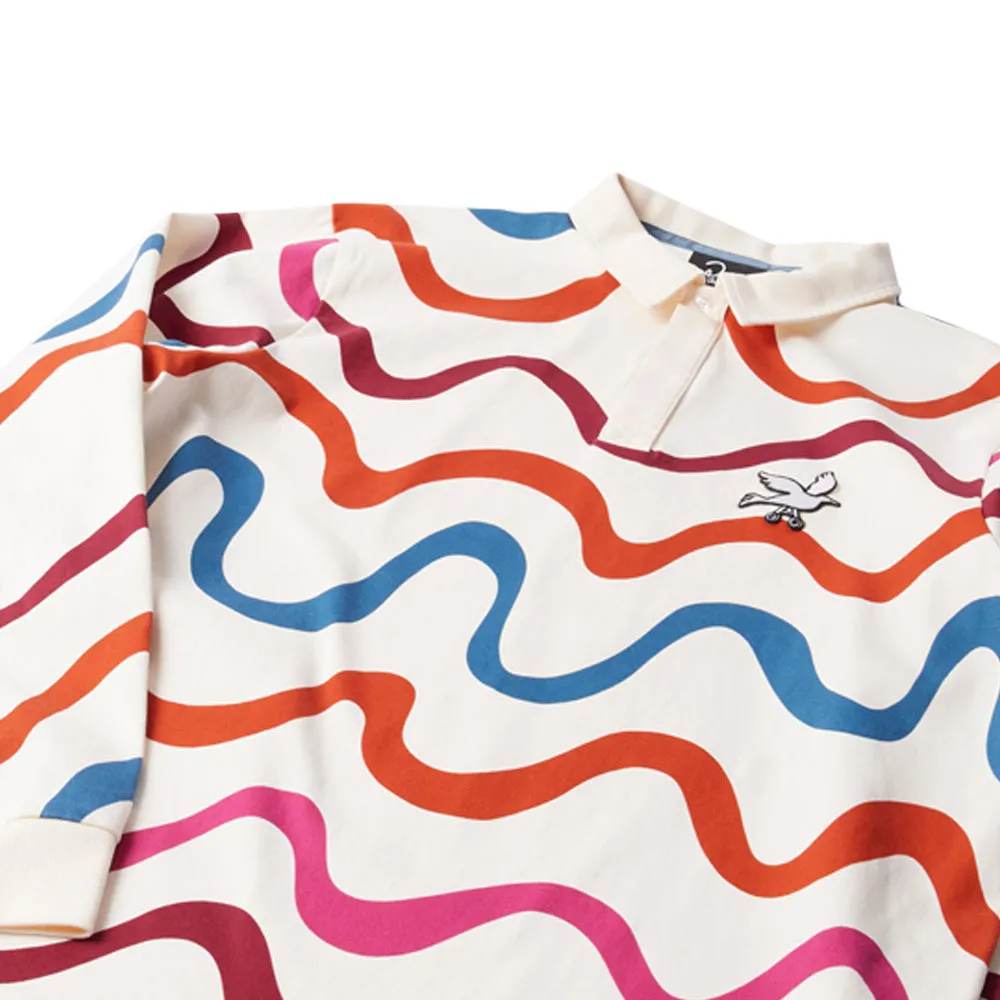 colored soundwave polo shirt (off white)