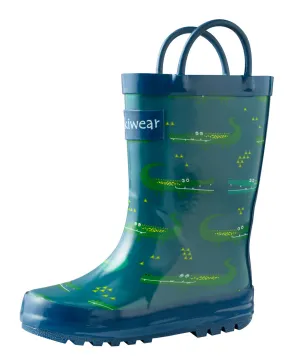 Crocodiles Loop Handle Rubber Rain Boots