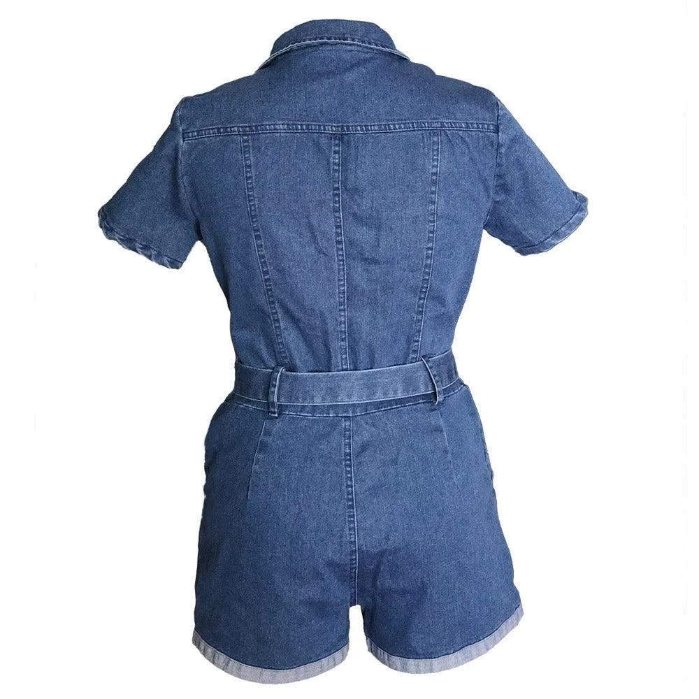 DENIM DIVA FITTED ROMPER