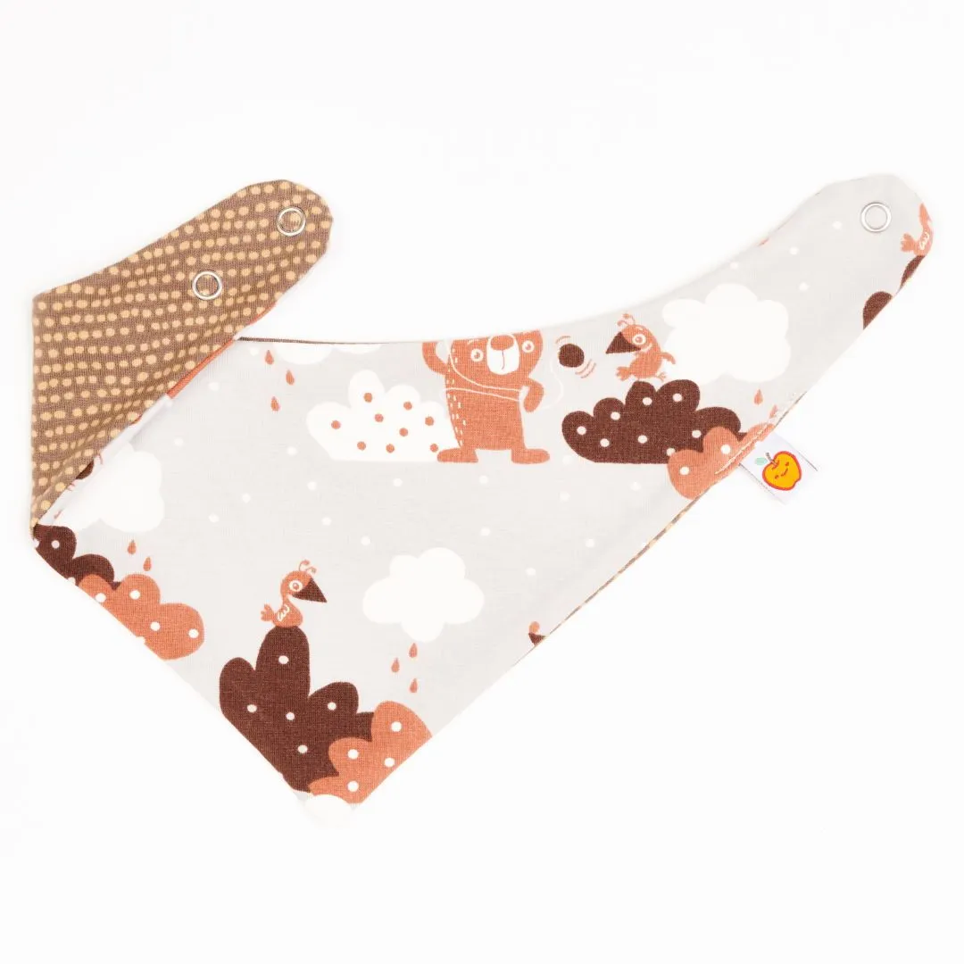 Dribble bib "Yo-Yo/Dotted Lines Taupe"