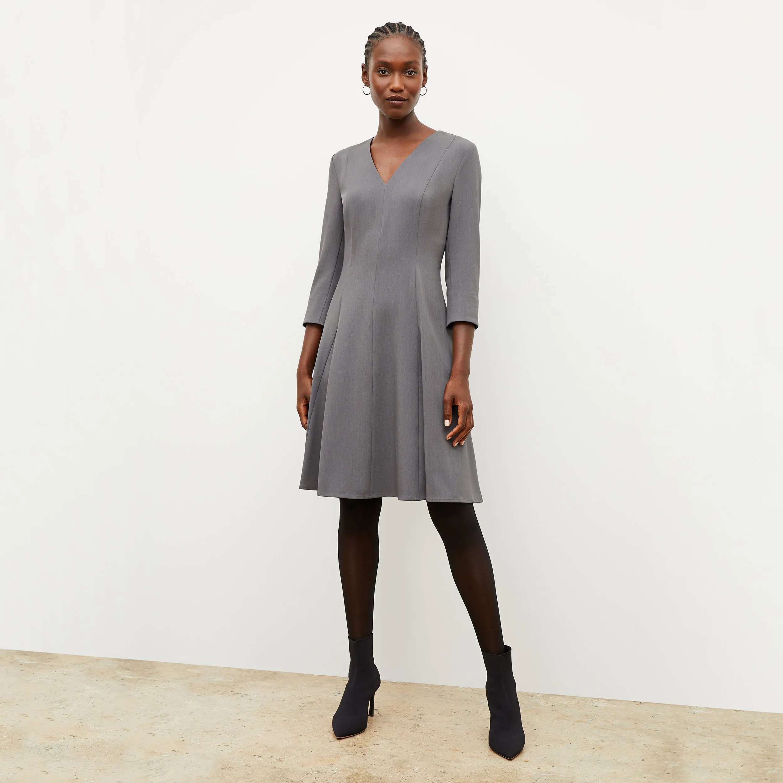 Erica Dress - Recycled WonderTex :: Steel Gray