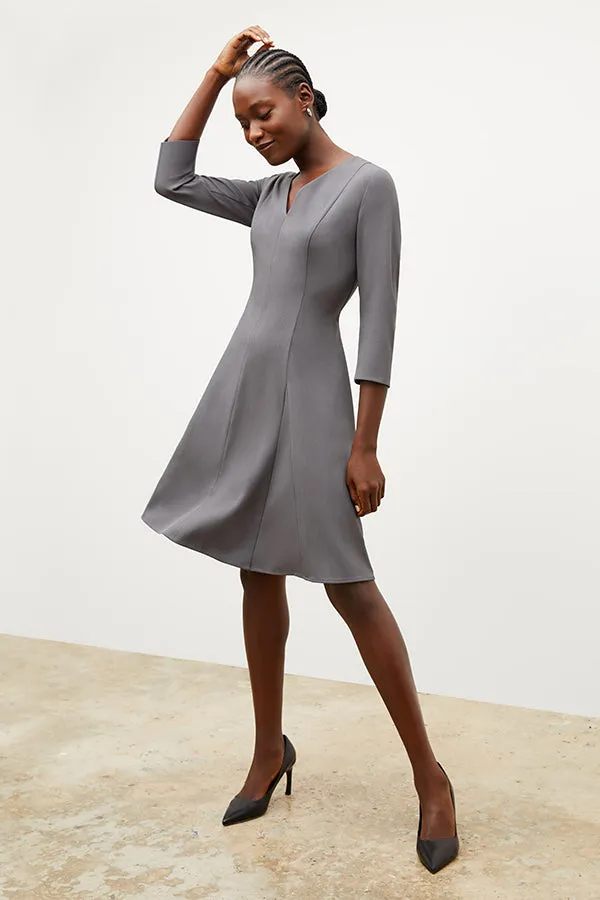 Erica Dress - Recycled WonderTex :: Steel Gray