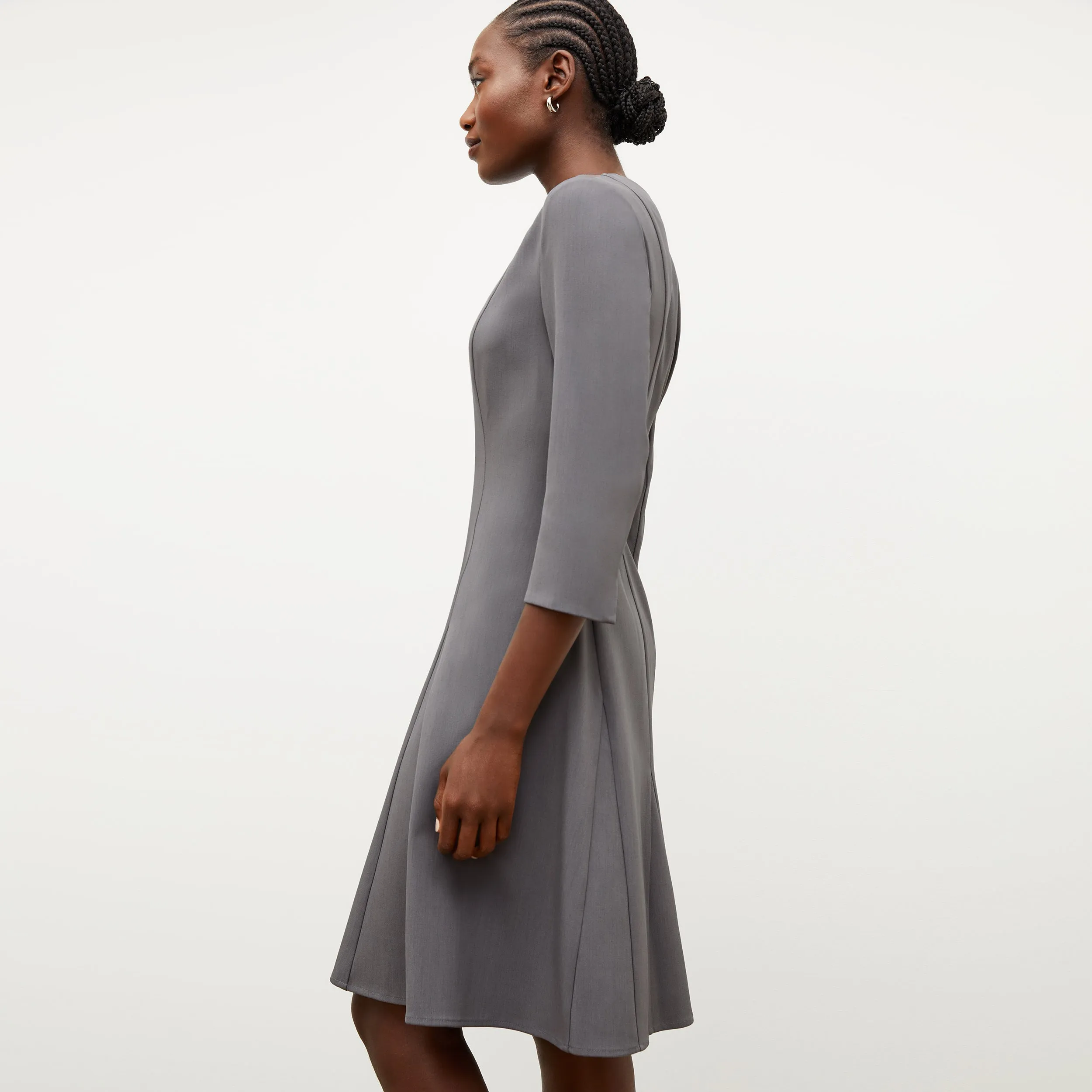 Erica Dress - Recycled WonderTex :: Steel Gray