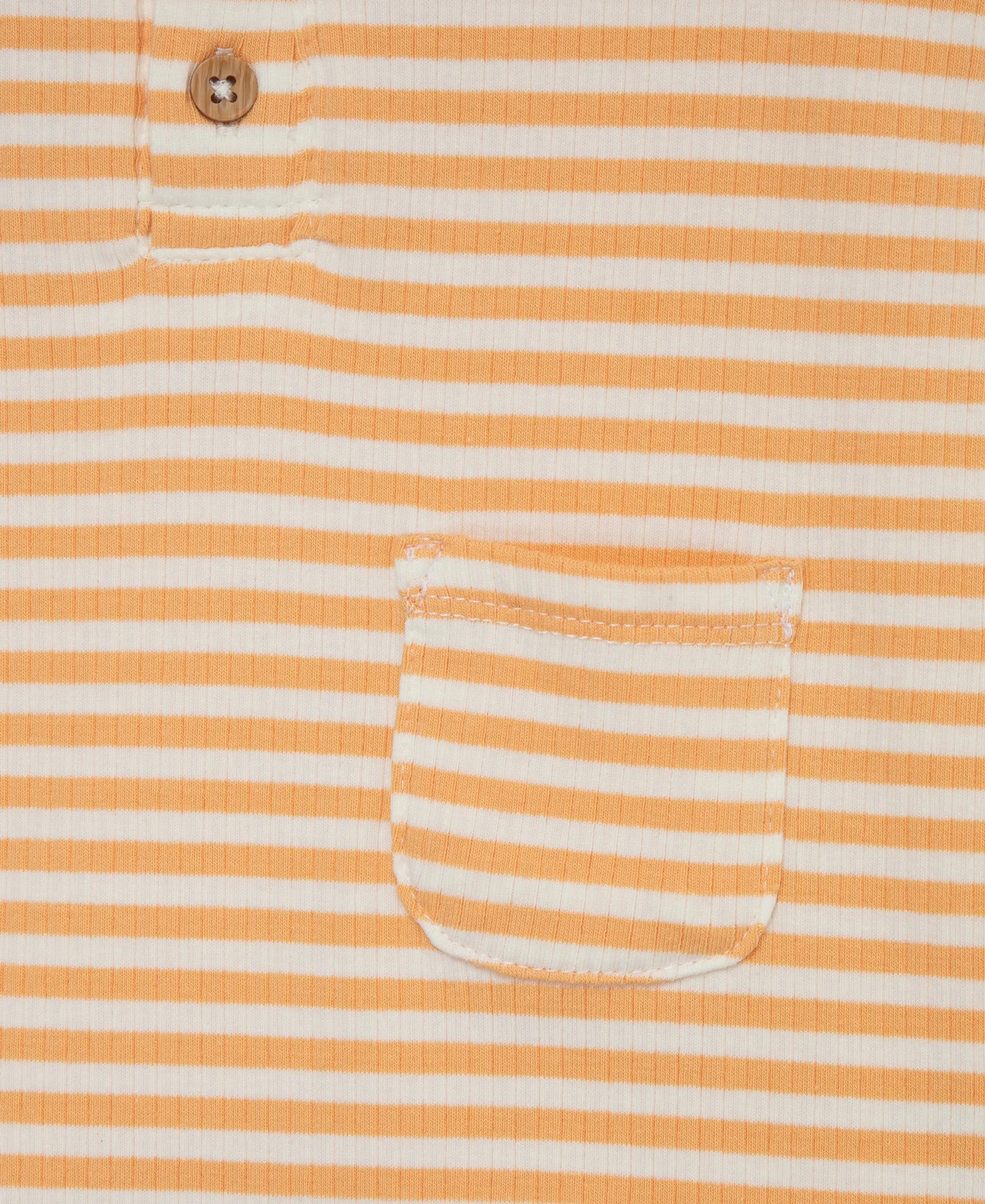 Focus Kids Orange Stripe Ribbed Romper (3M-12M)