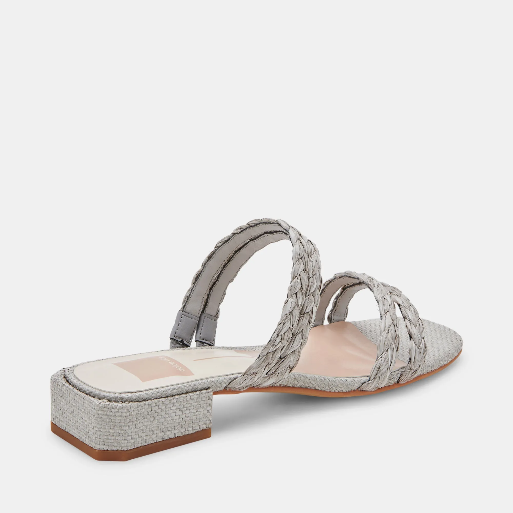 HAIZE RAFFIA SANDALS LIGHT GREY RAFFIA