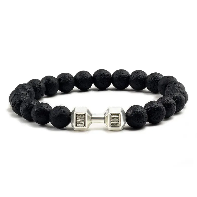 Himalayan Lava Dumbell Bracelet