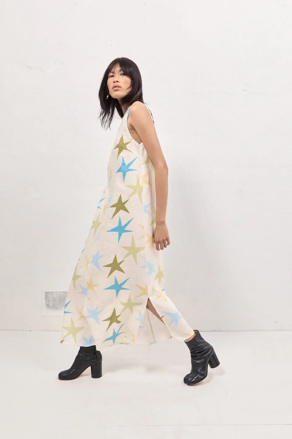 Ines Linen Maxi Dress Star