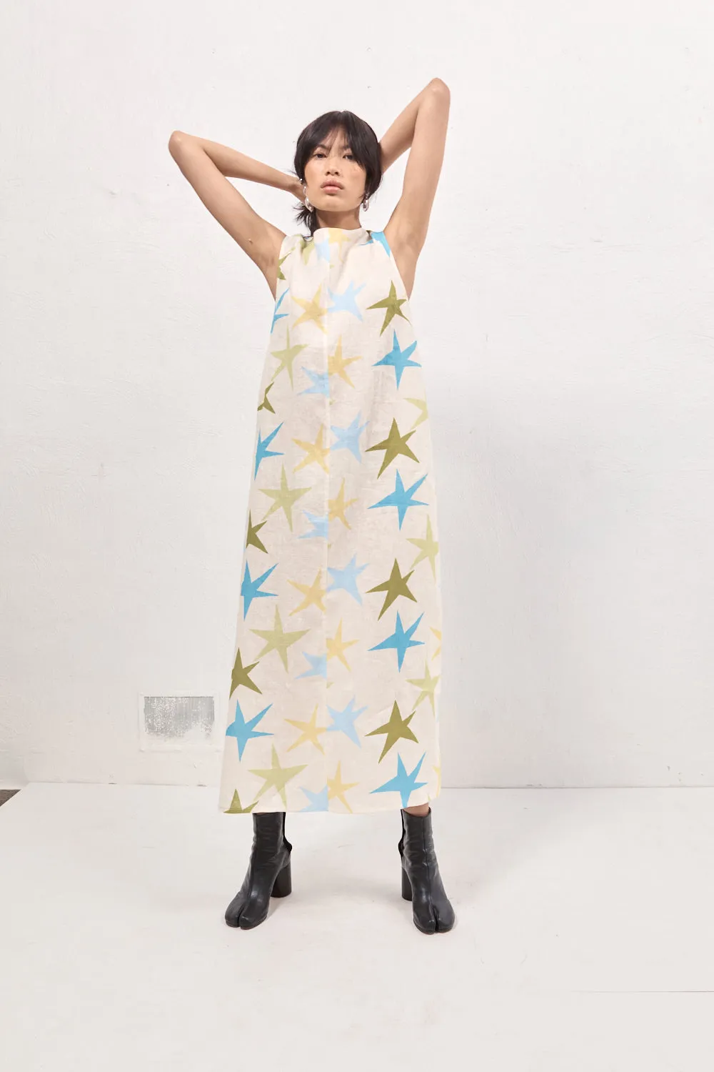 Ines Linen Maxi Dress Star