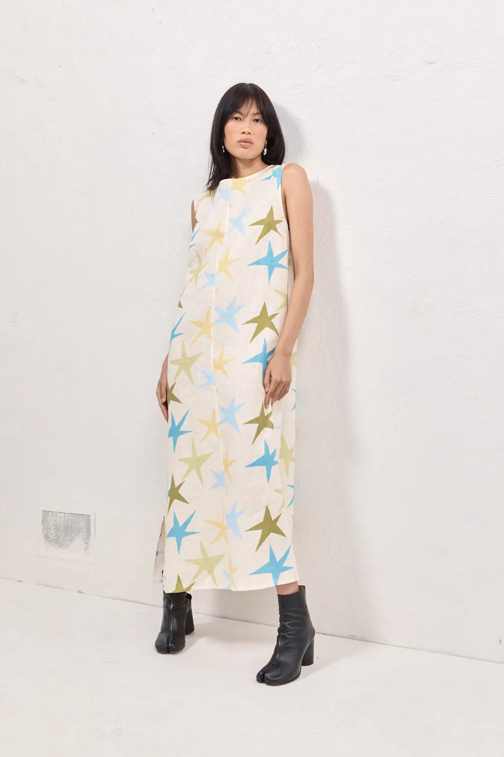 Ines Linen Maxi Dress Star