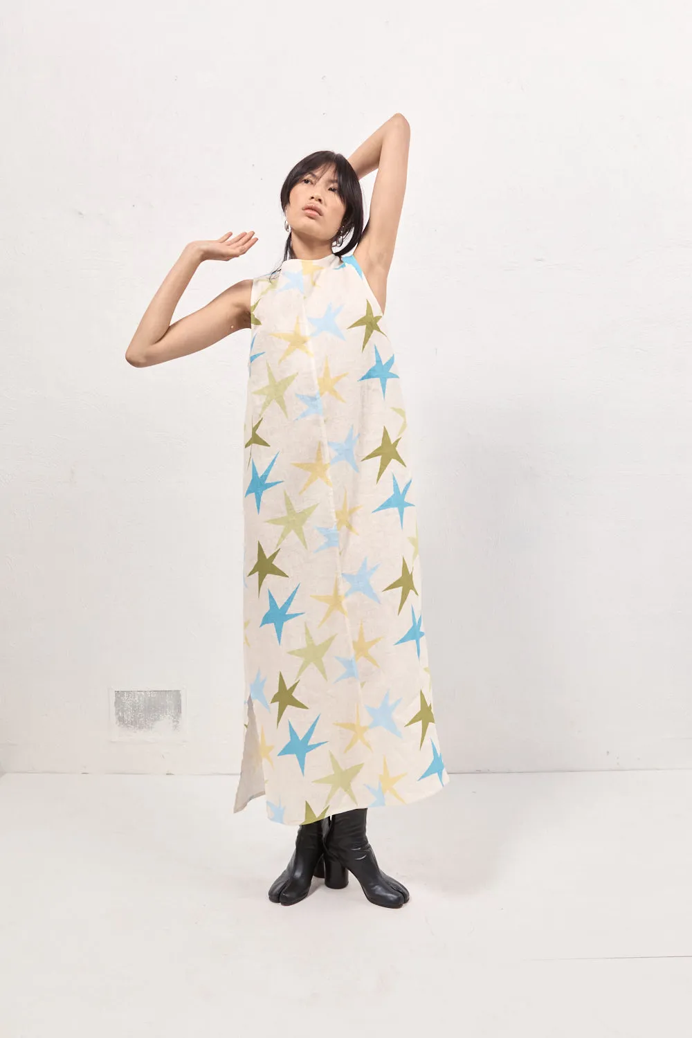 Ines Linen Maxi Dress Star