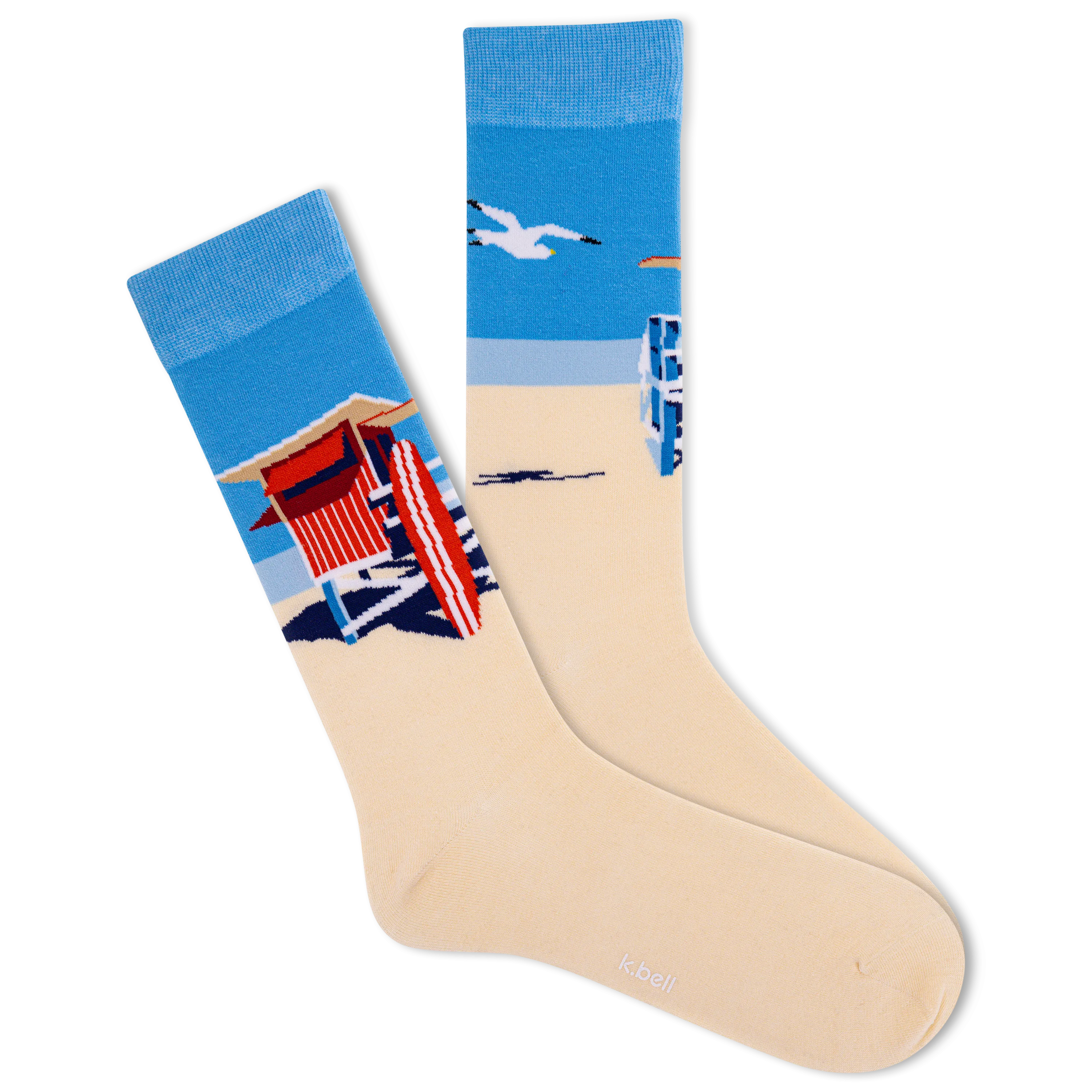 K.Bell Men's Beach Hut Crew Sock