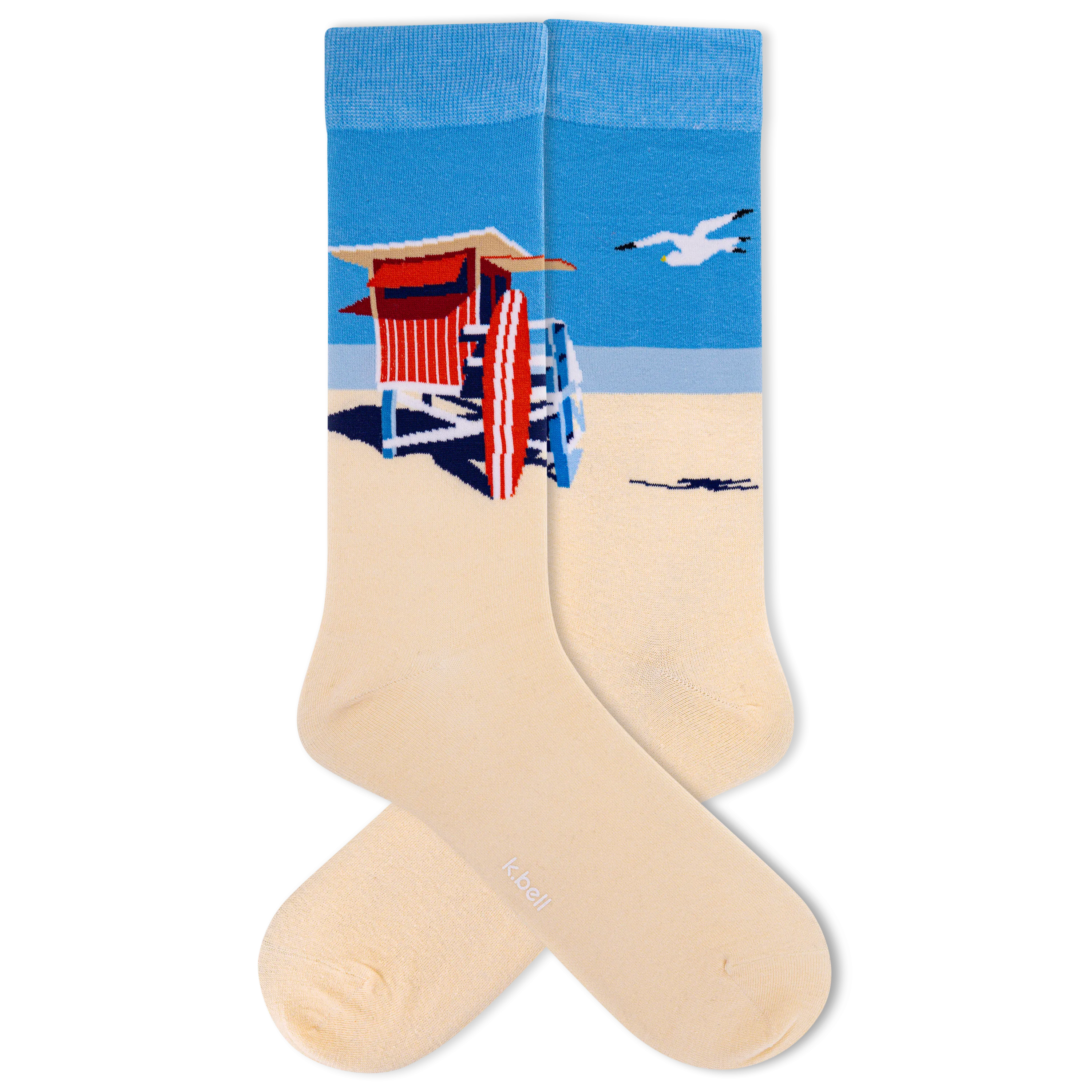 K.Bell Men's Beach Hut Crew Sock