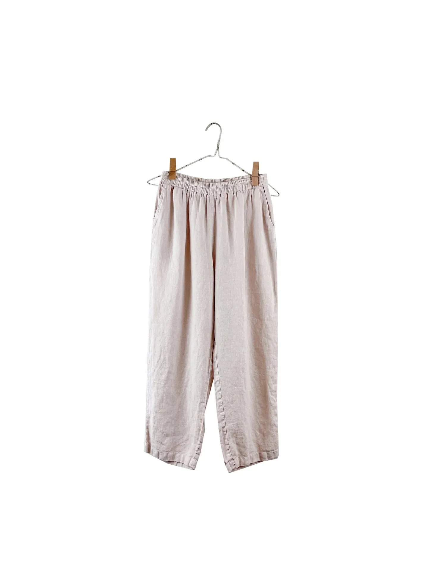 Linen Pull On Pant in Natural