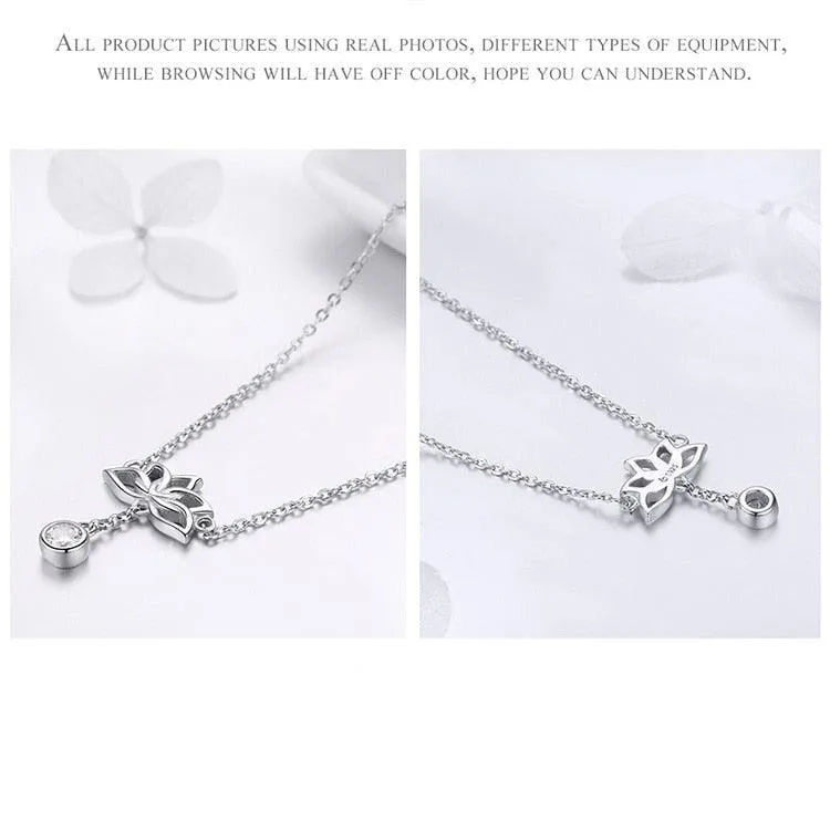 'Lotus Flower' Sterling Silver and CZ Jewellery Set