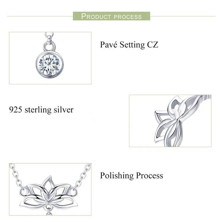 'Lotus Flower' Sterling Silver and CZ Jewellery Set