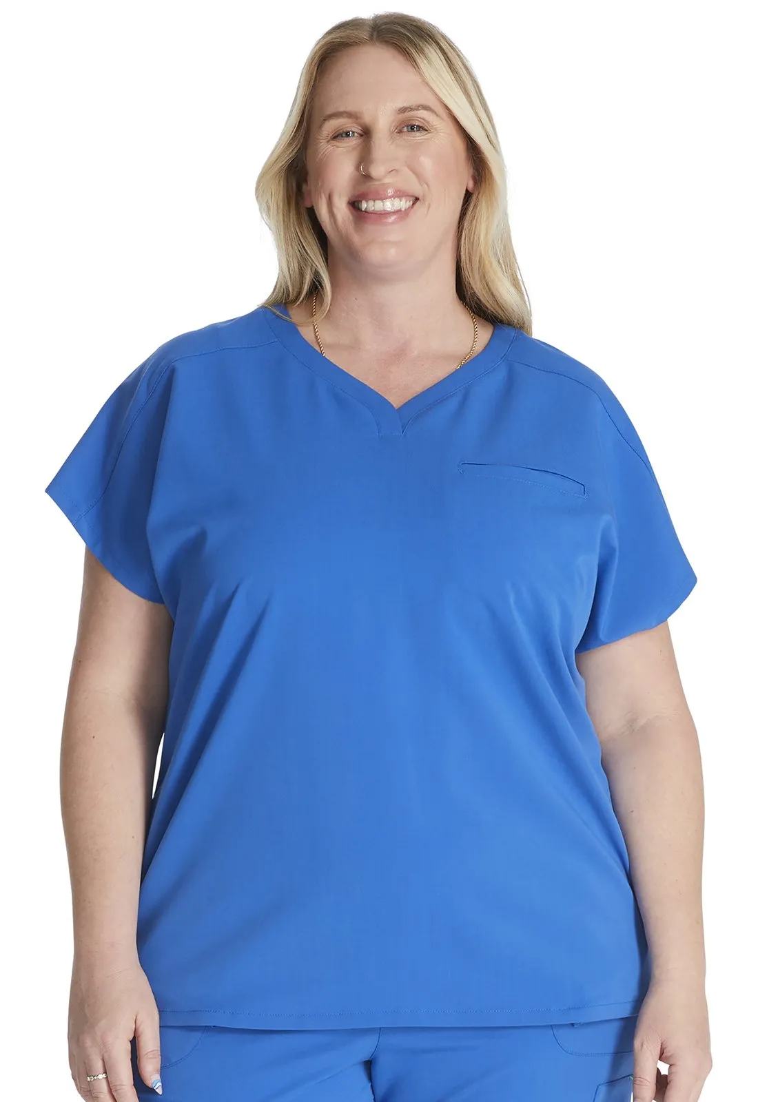 Lumino Atmos V-Neck 1-Pocket Scrub Top with Monogram LD-CK836A