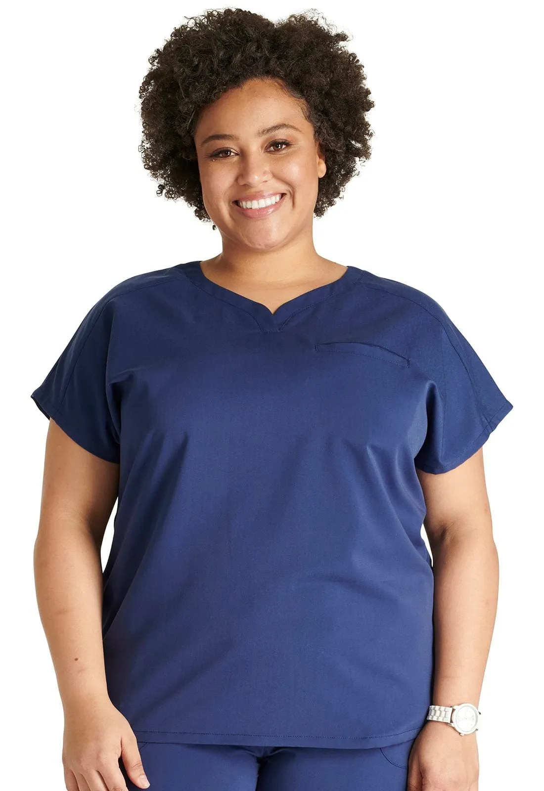 Lumino Atmos V-Neck 1-Pocket Scrub Top with Monogram LD-CK836A