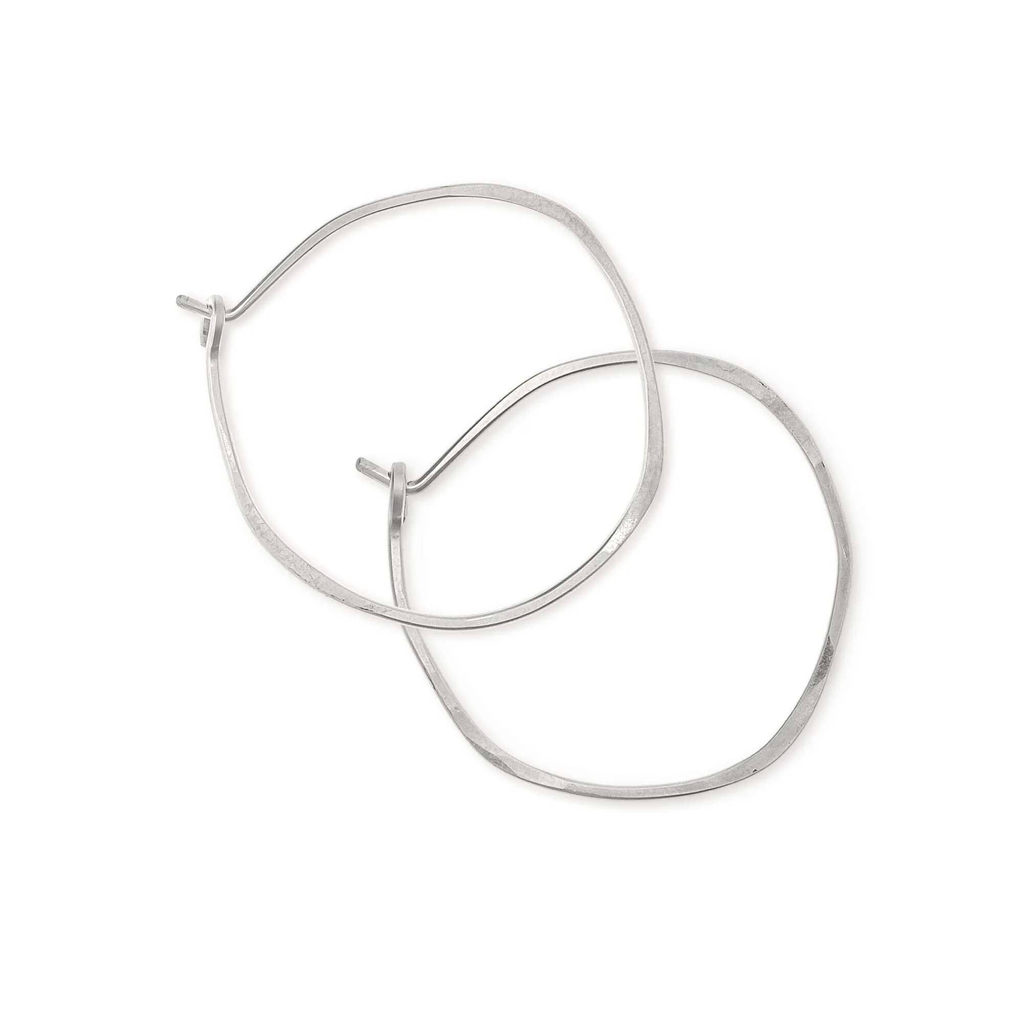 Minimal Small Organic Circles Hoop Earrings by Freshie & Zero